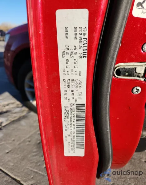 2015 Dodge Journey Sxt z USA, uszkodzony, nr VIN 3C4PDDBGXFT755706